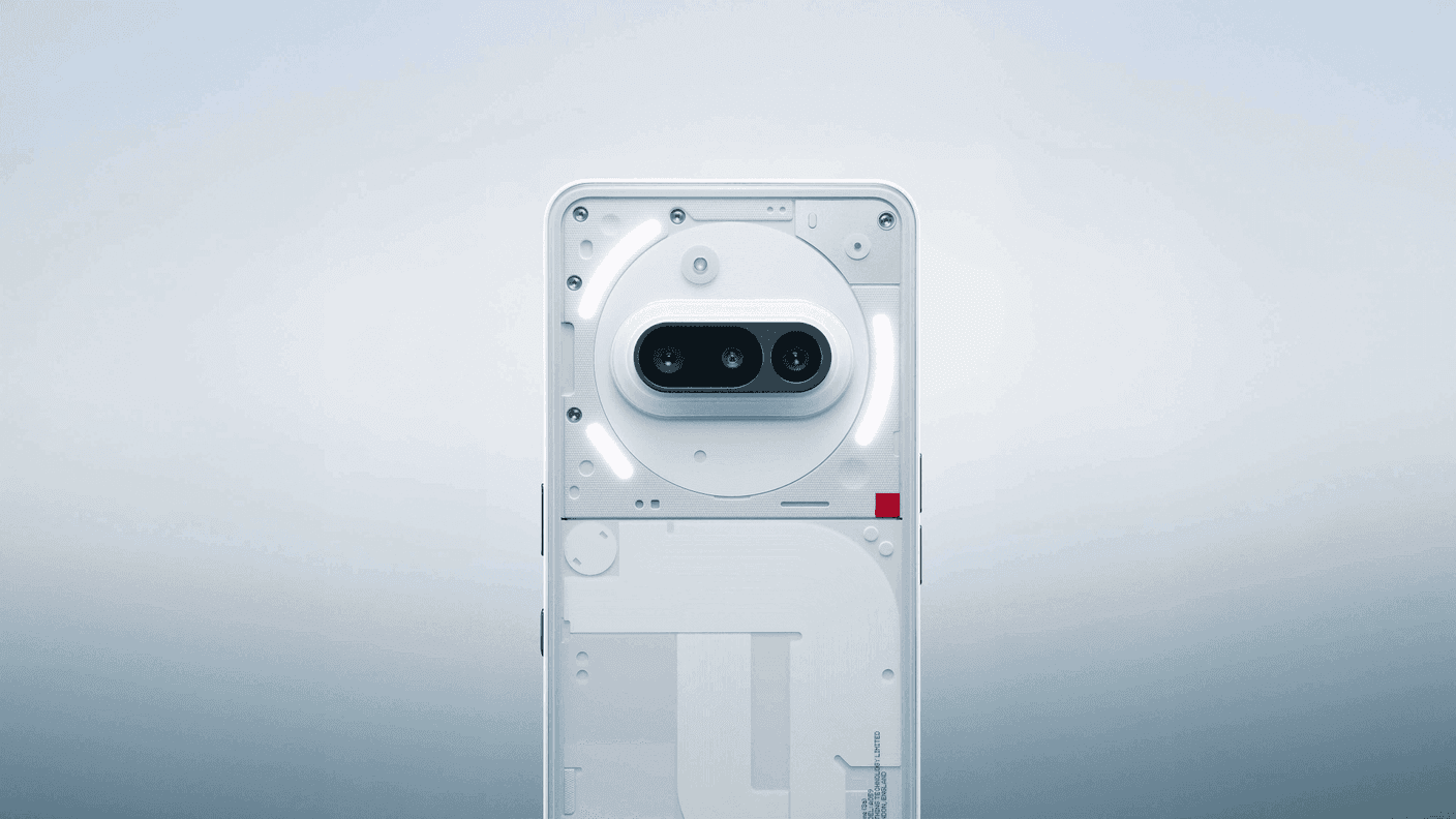 Nothing Phone (3a) transparent back with Glyph lighting