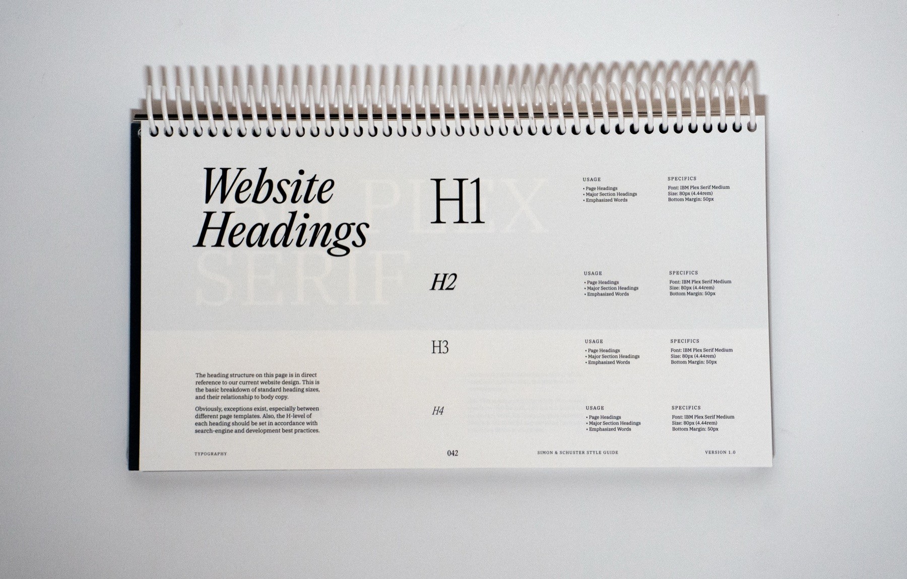 Simon & Schuster brand guidelines spread 41