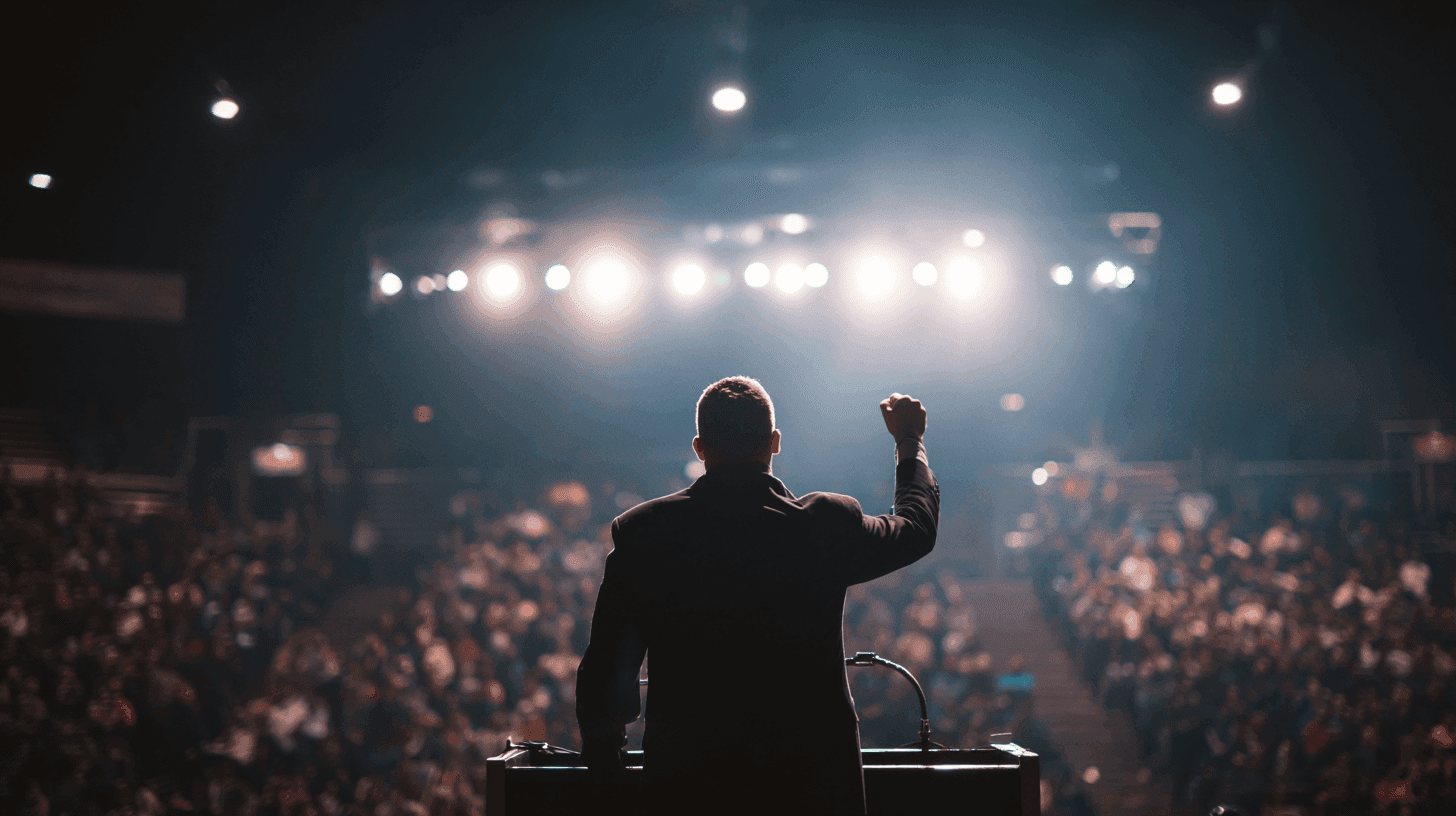 Pastor Preaching Crowd