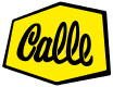 Logo of "Calle" featuring a bold, stylized font on a yellow hexagonal background.