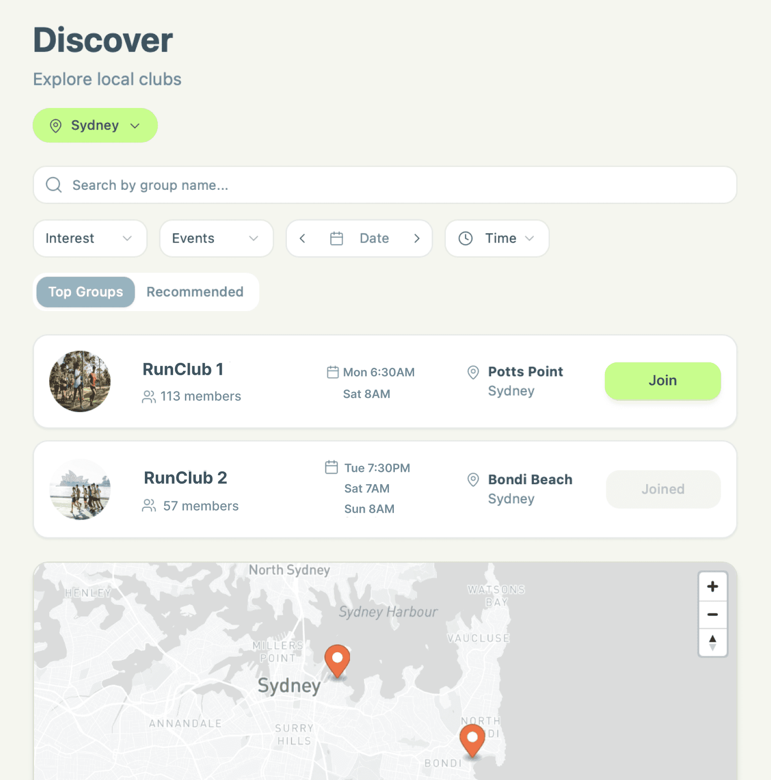 Discover run clubs in your area | DOT