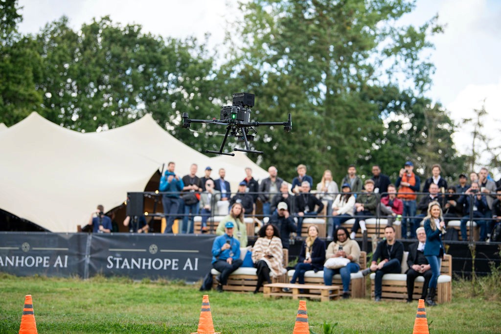 Guests watching a live technology demonstration at the Stanhope AI brand experience