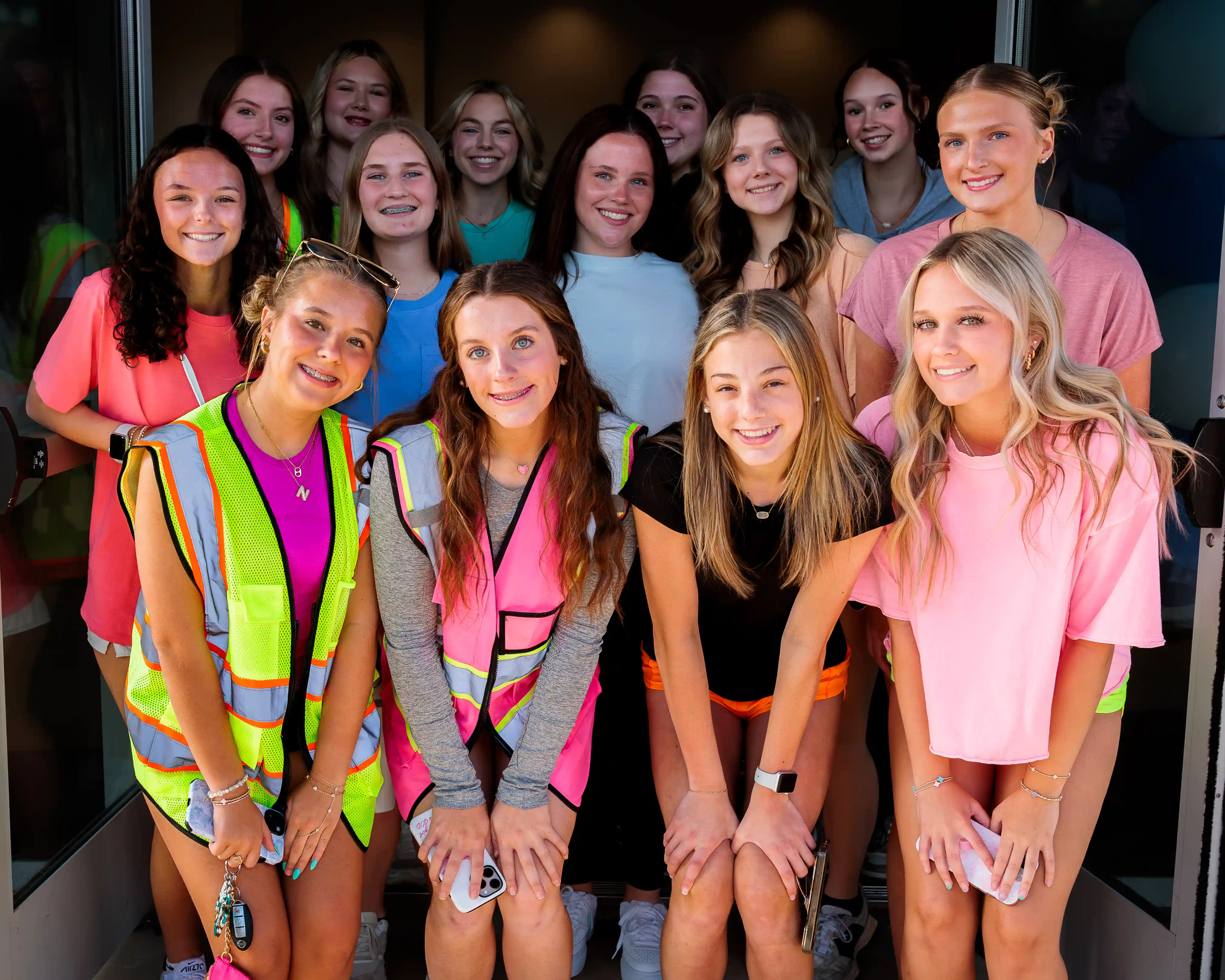 Large group photo of high school girls