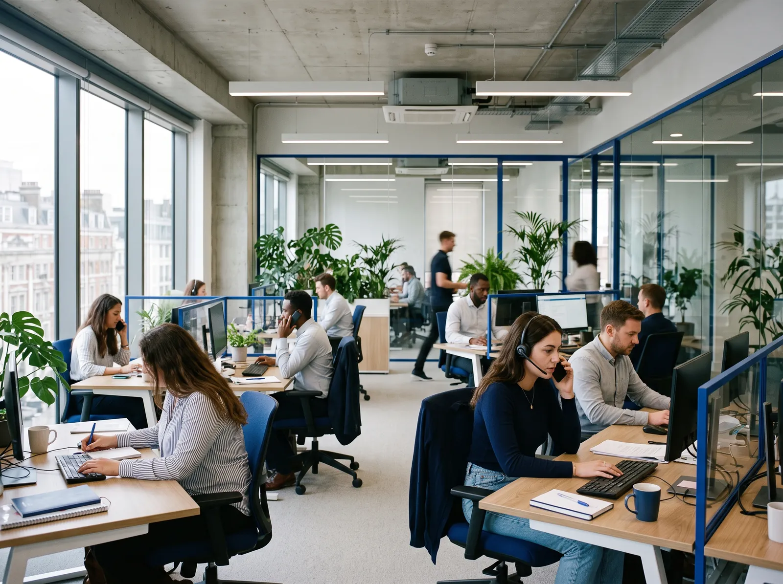 Consultants at work in the Staffora office