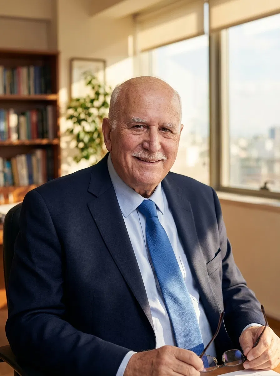 Giorgos Papadakis portrait in a warm, professional setting.