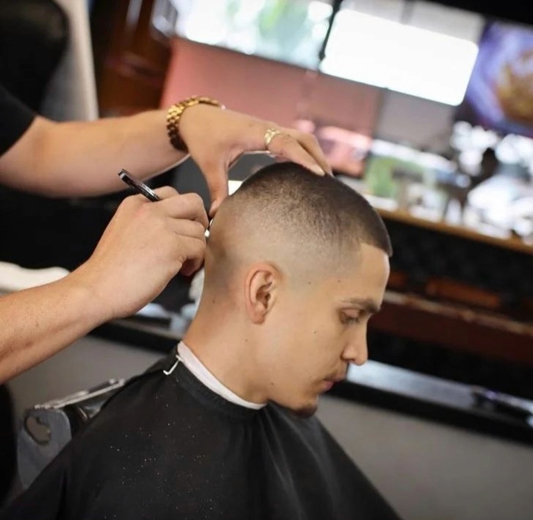 Man getting haircut