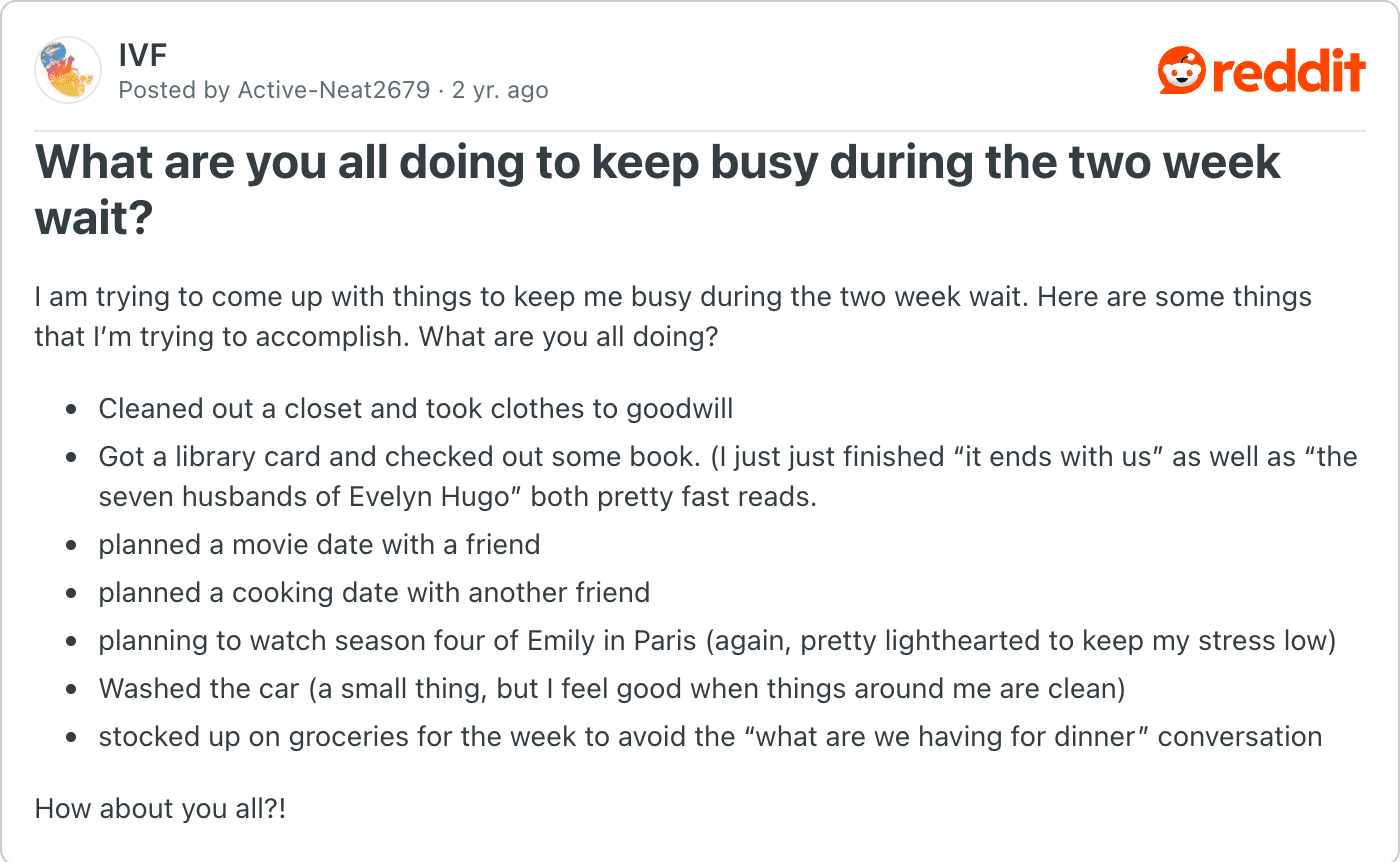 Post on Reddit