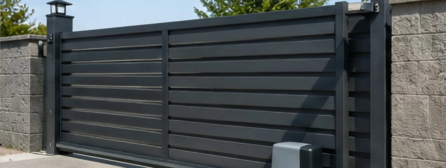 Instalación de Puerta corrediza, ingreso de propiedad residencial en Madrid