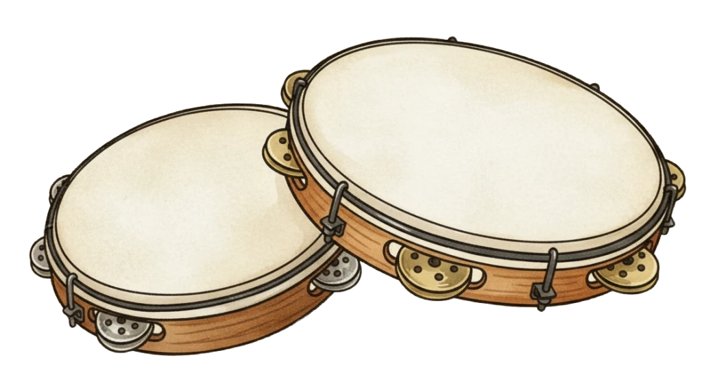dessin représentant deux percussions