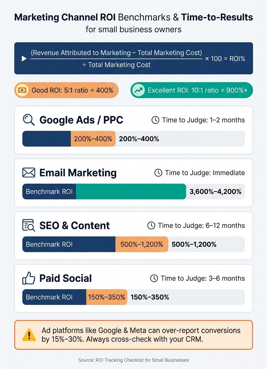 Marketing Channel ROI Benchmarks & Time-to-Results Guide