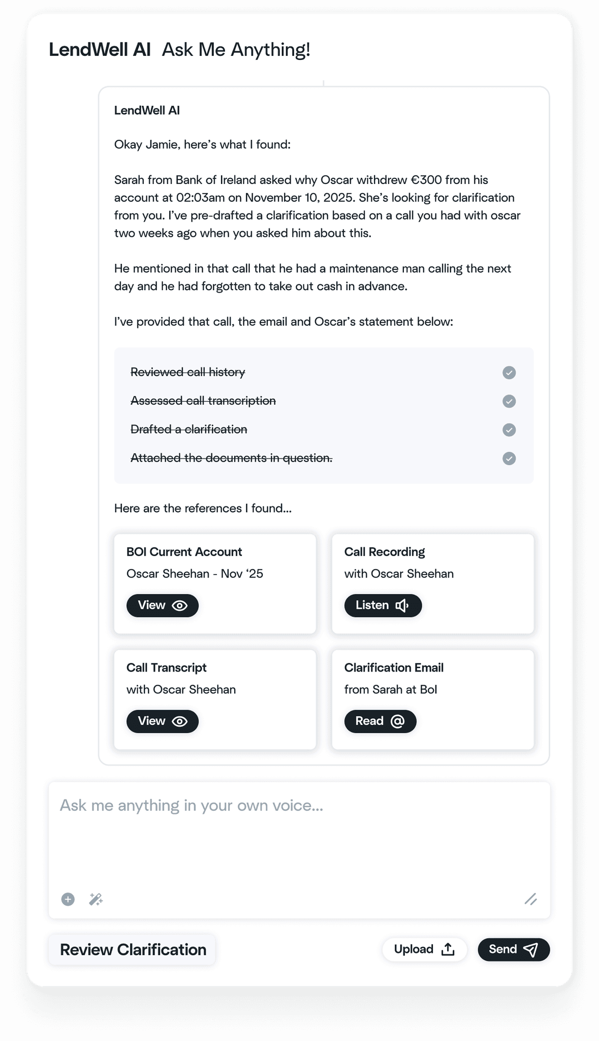 LendWell AI Document Scanning