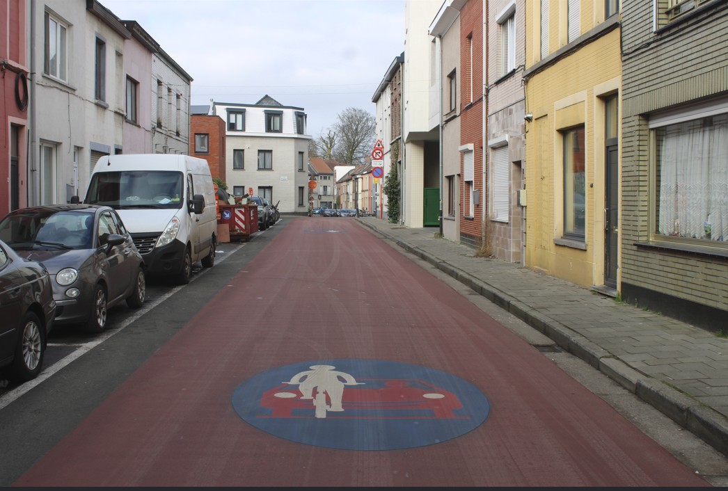 Exemple de rue cyclable pour le permis B
