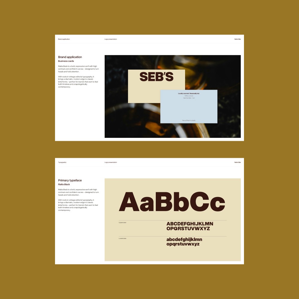 Brand guidelines design sample