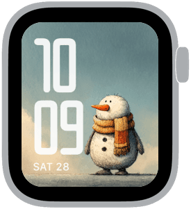 Snowfolk Apple Watch face preview 3 featuring christmas and winter.