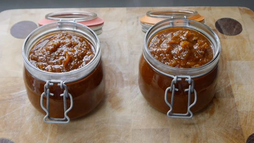 Chilli Chutney in two jars