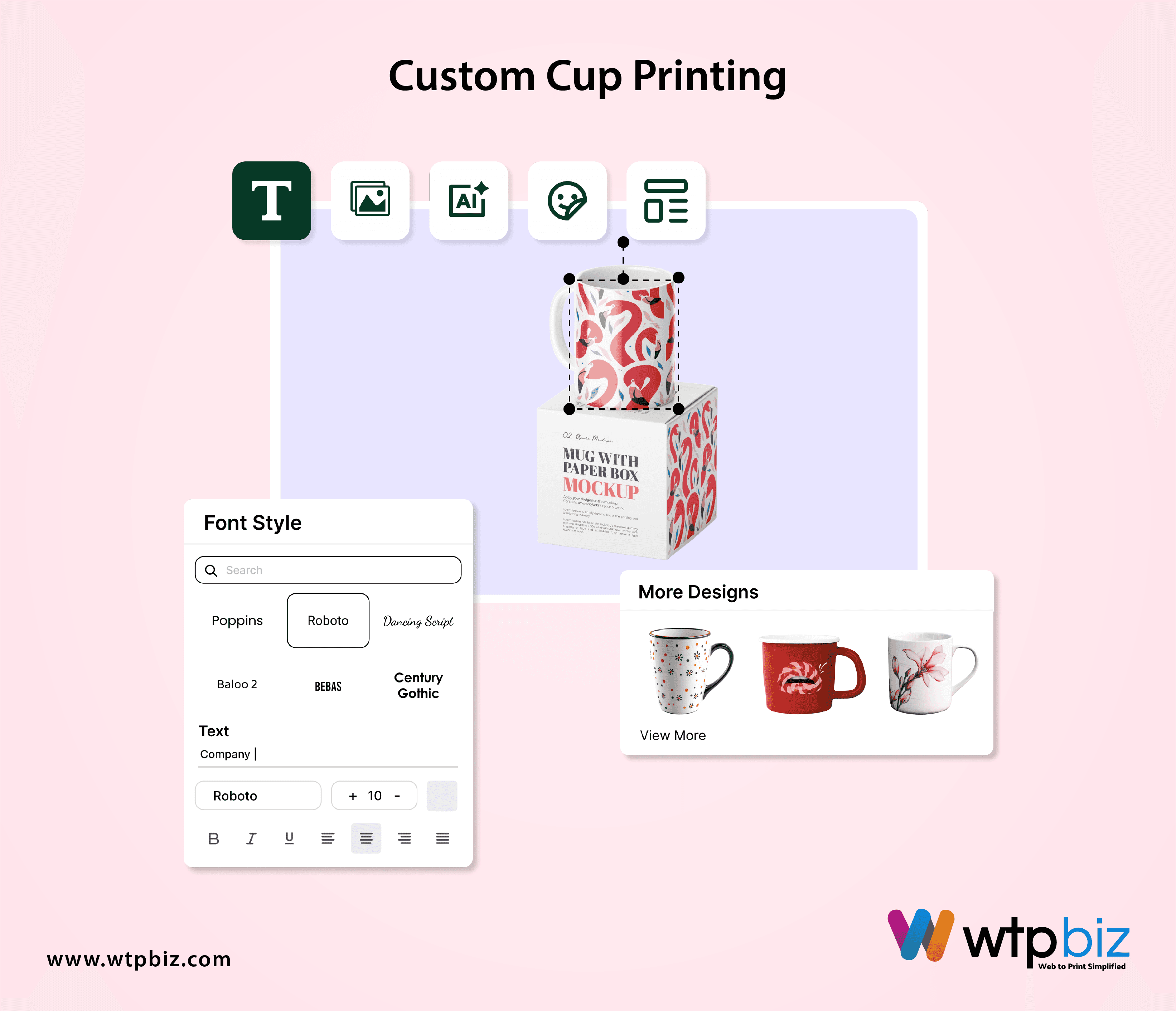 Custom Cup Printing- Design Tool