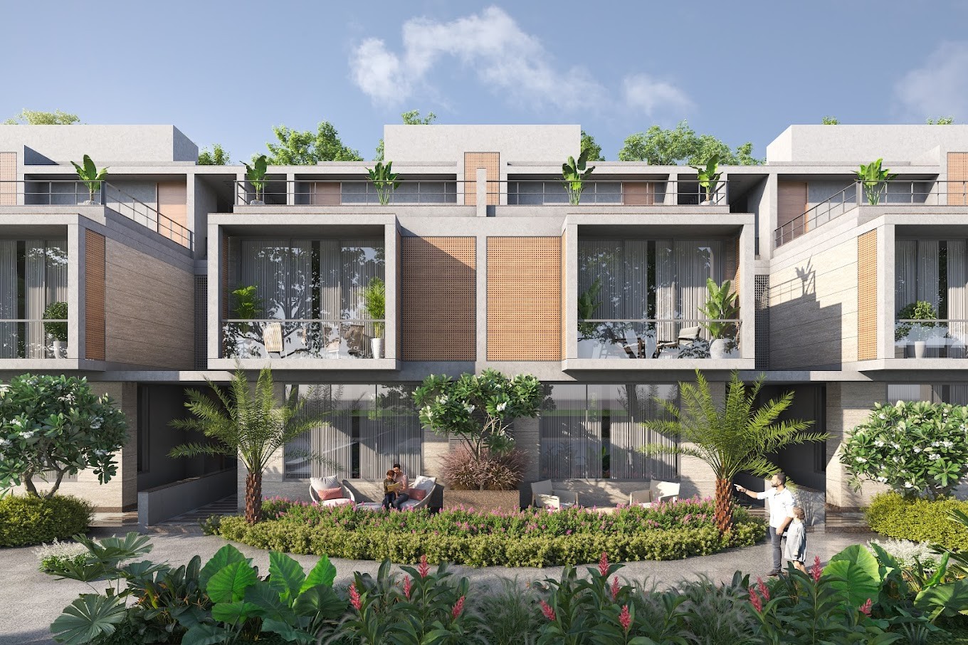 a living room filled with furniture and a large window