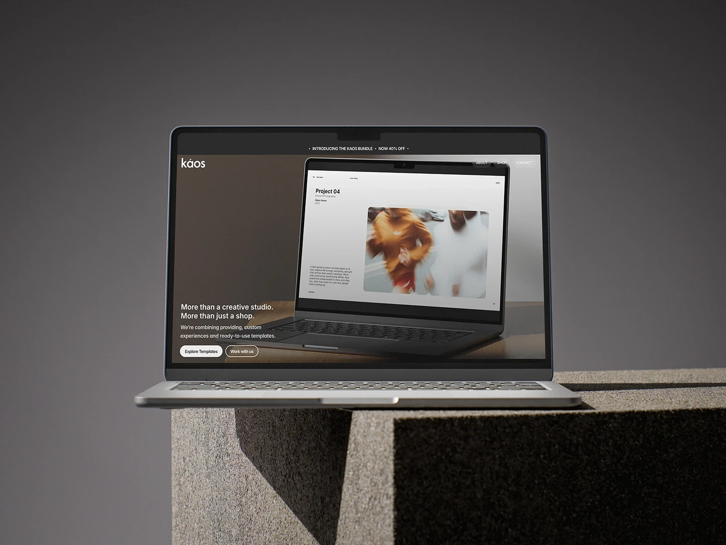 kaos Laptop Mockup