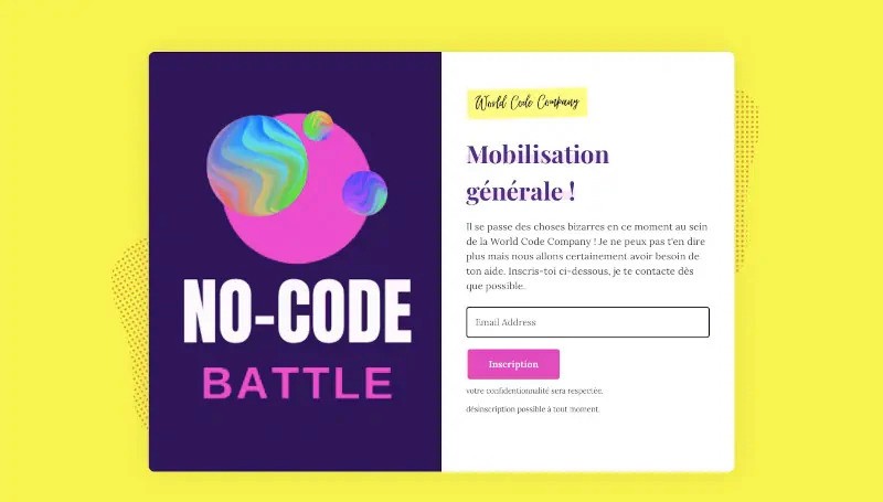 Aperçu No-Code Battle