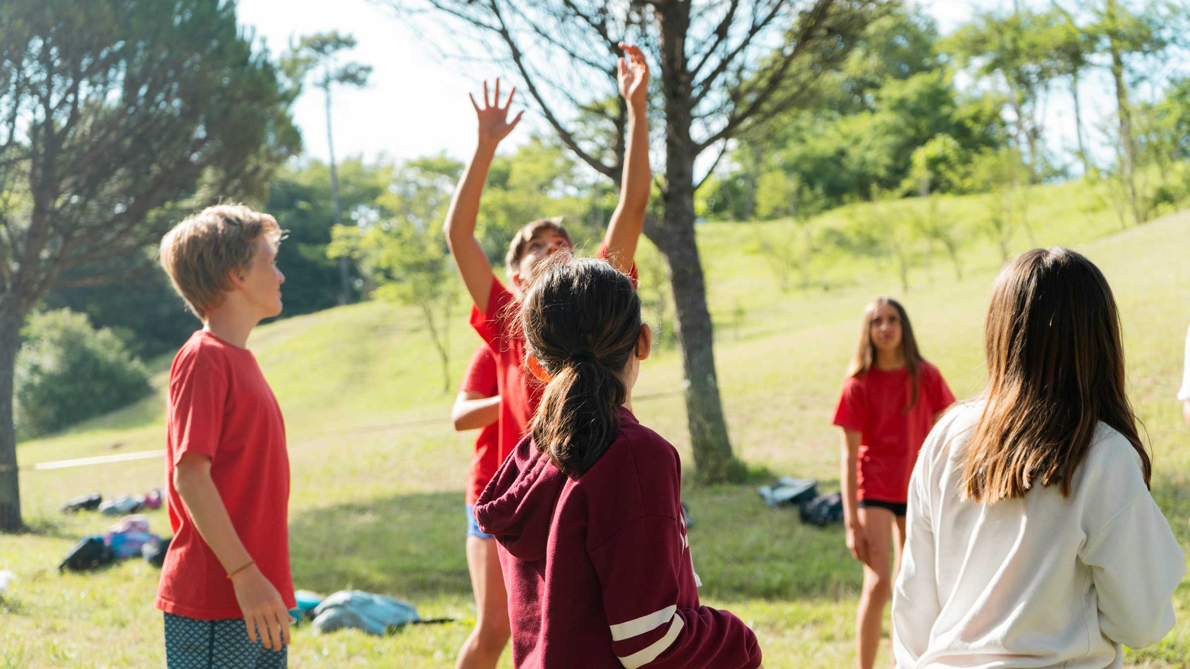 Two men greeting with hand