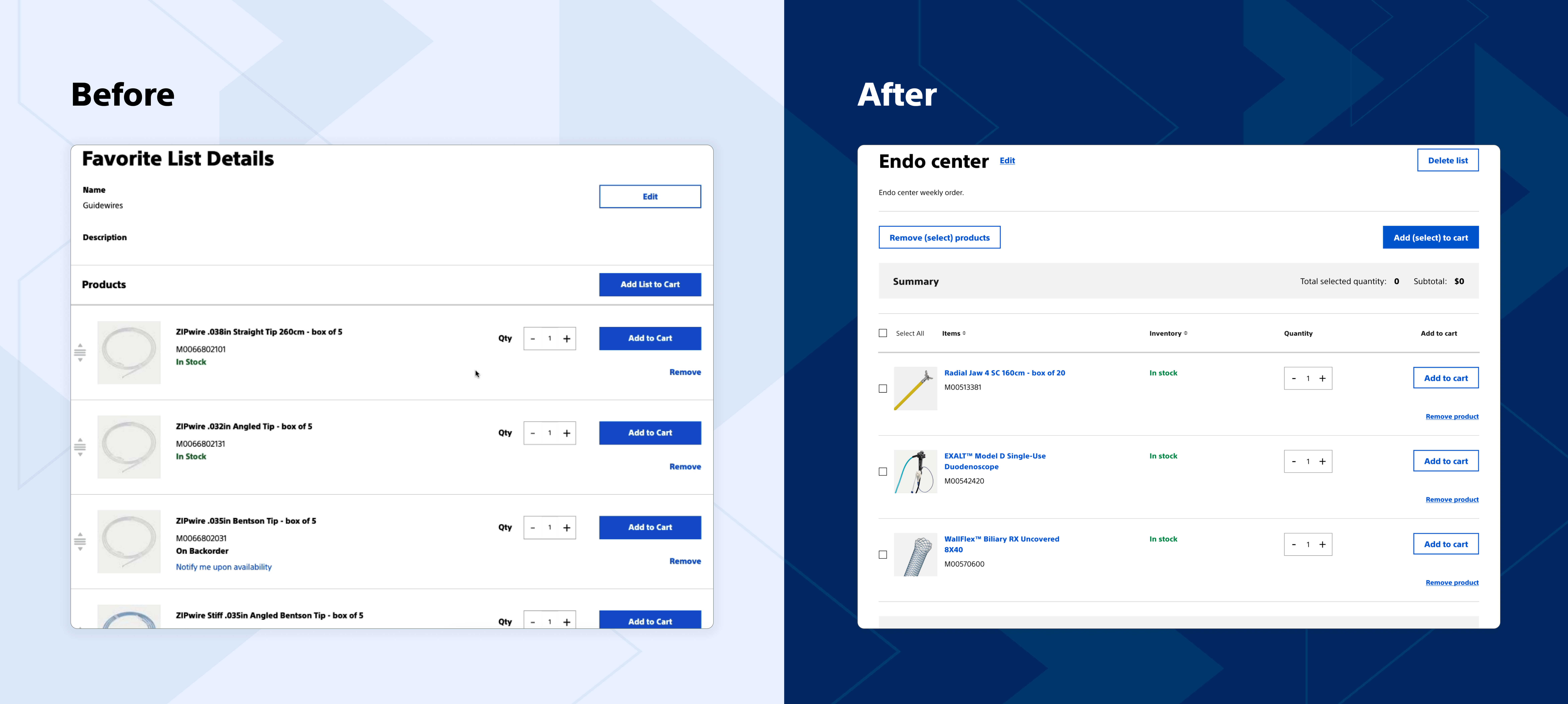 Mockup image showing two screenshots of the new Favorites list design. One screen is displayed on an iMac, and the second screen floats in front of the computer.