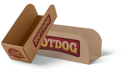 meia caixa para hot dog