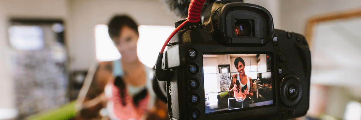 Background Photo for YouTube Ads - Woman with Sneakers in Front of the Camera