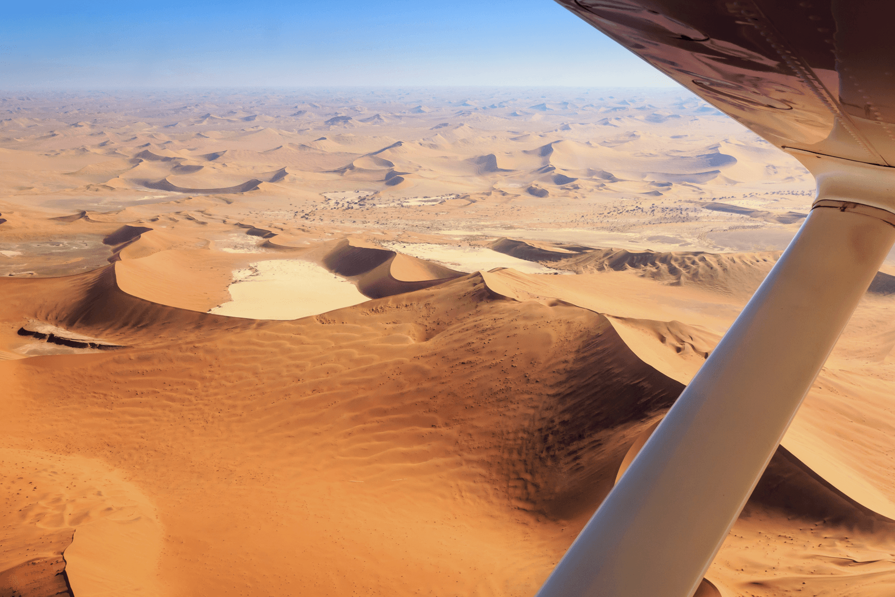 Sand dunes in Namibia from the air