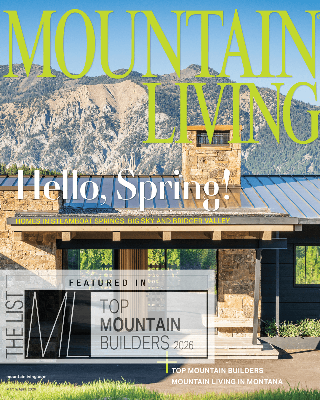 Modern mountain luxury home exterior with floor-to-ceiling windows and stone masonry in Park City, Utah, built by Vitruvius Built