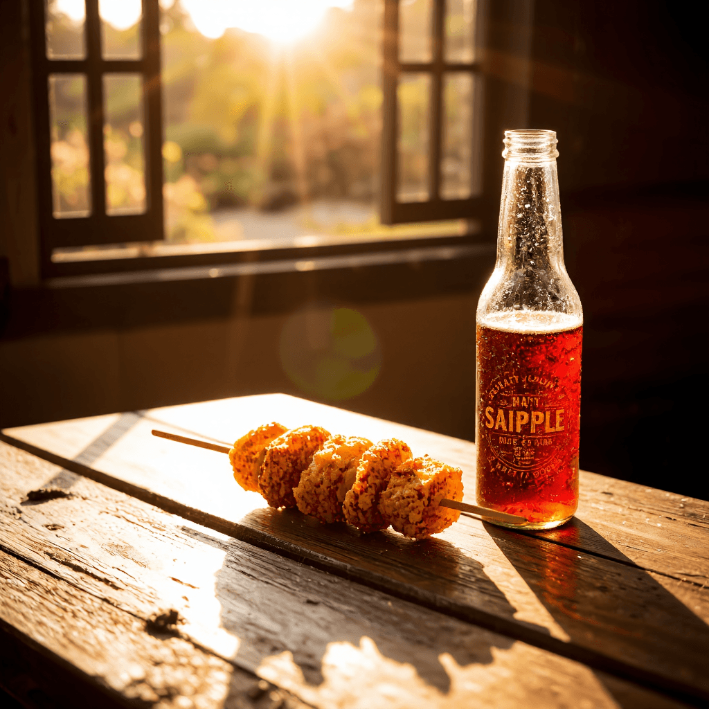 product photography of Gourmet snack food on a skewer