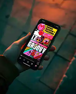 Réel instagram coloré, animation 