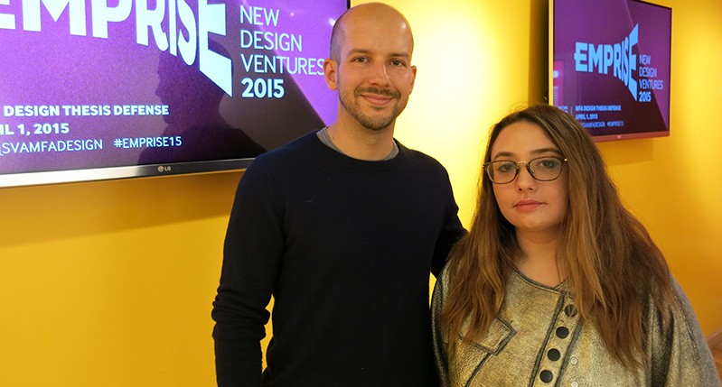 man and woman in front of screen