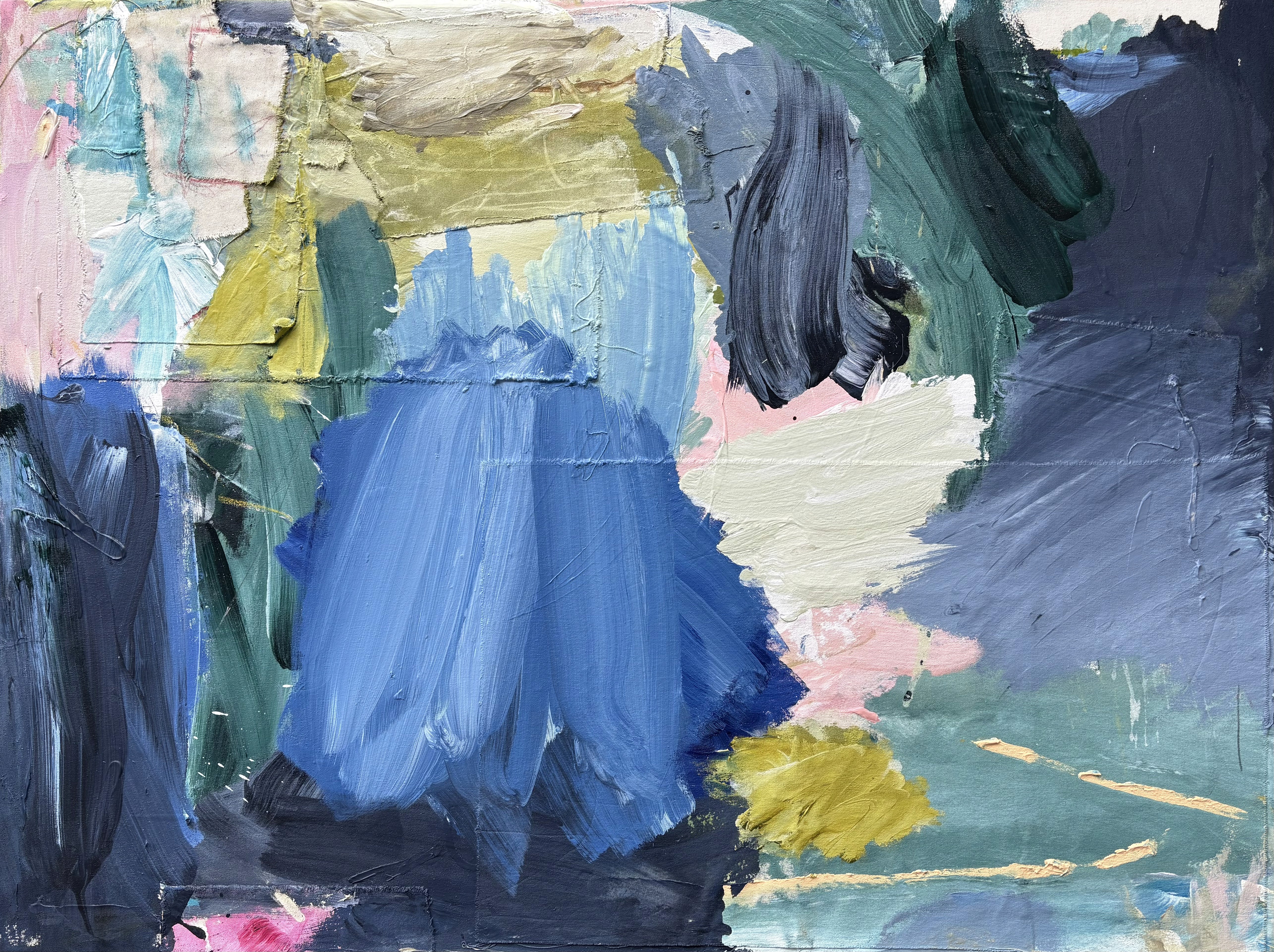 Kayakers paddle through turquoise water and sandy shallows.