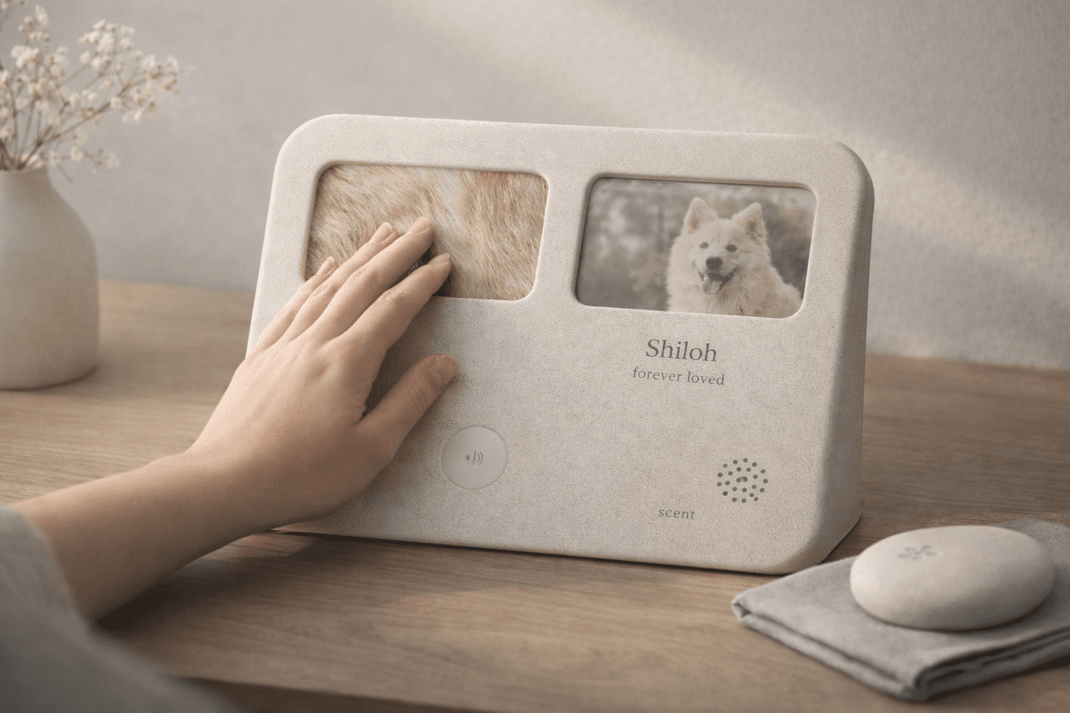 A calculator ontop a table