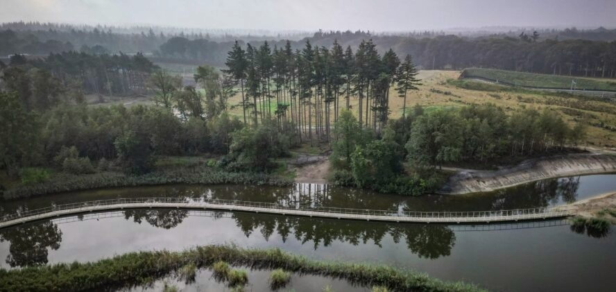 Luchtfoto van het Gooisch natuurreservaat