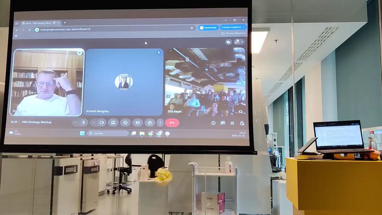 Picture of the screen with the live google meet during the event