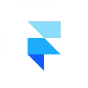 Logo des Programms Framer – stilisiertes geometrisches ‚F‘ in Blau- und Violetttönen auf weißem Hintergrund. Framer ist ein Design- und Prototyping-Tool für Websites und User Interfaces