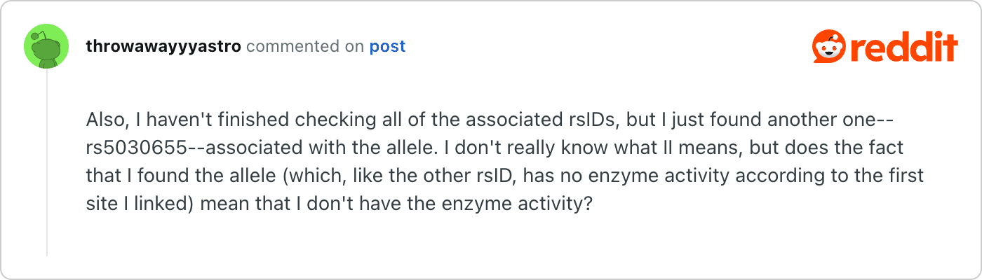 Post on Reddit