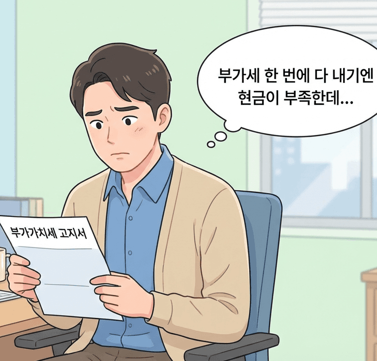 부가세 현금 부족한 상황