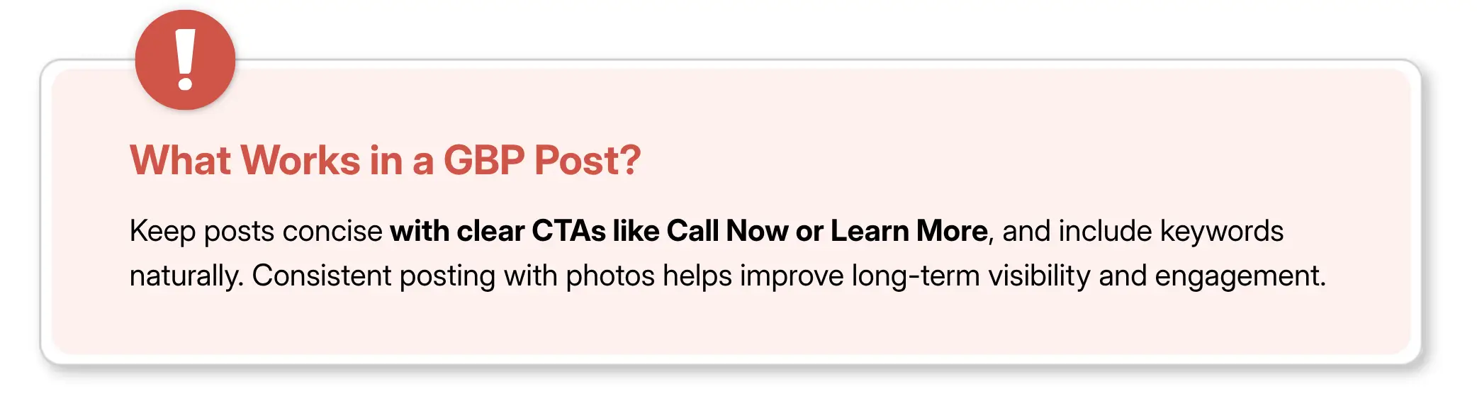 Tips for effective Google Business Profile posts with clear calls to action.