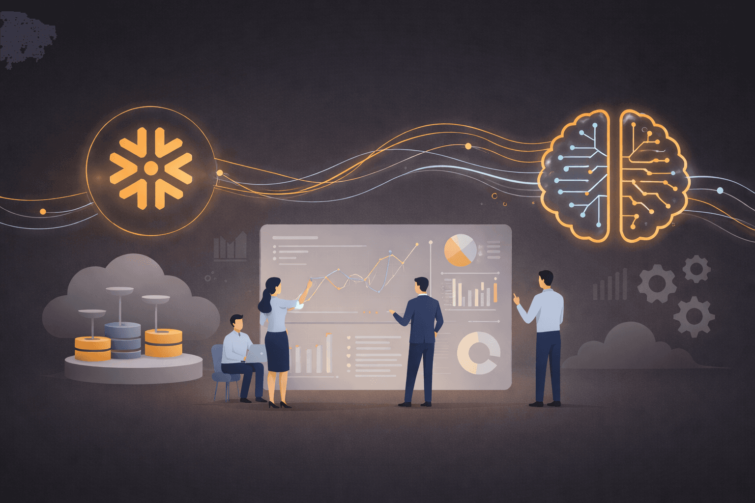 Snowflake and GPT integration for AI powered analytics with business dashboard visualization