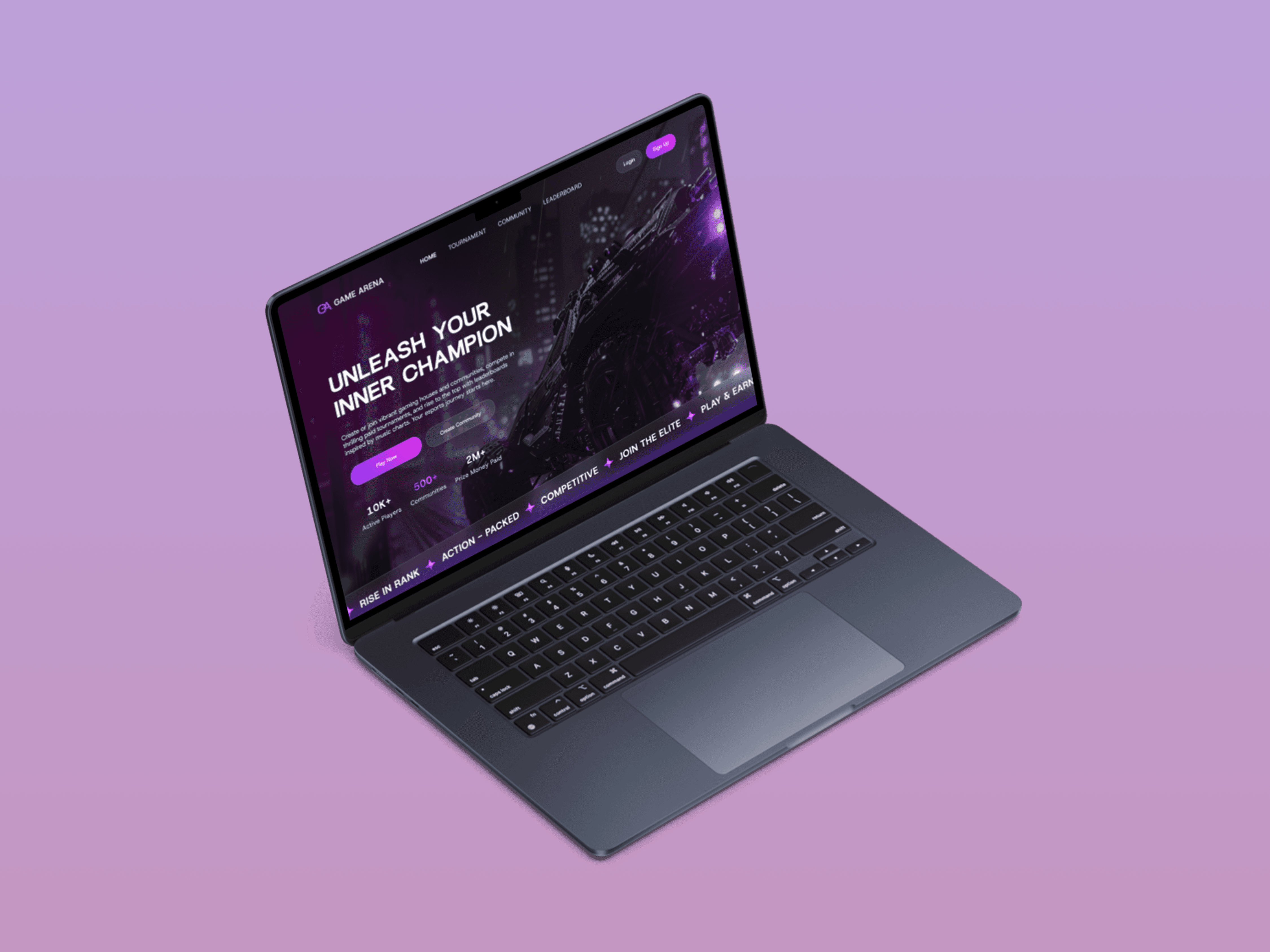 Project showcase laptop mockup