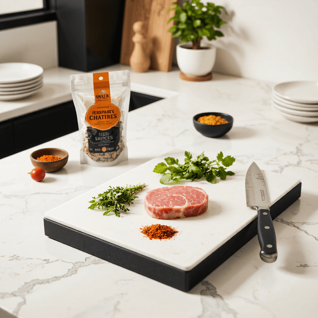 product photography of packaged meat product