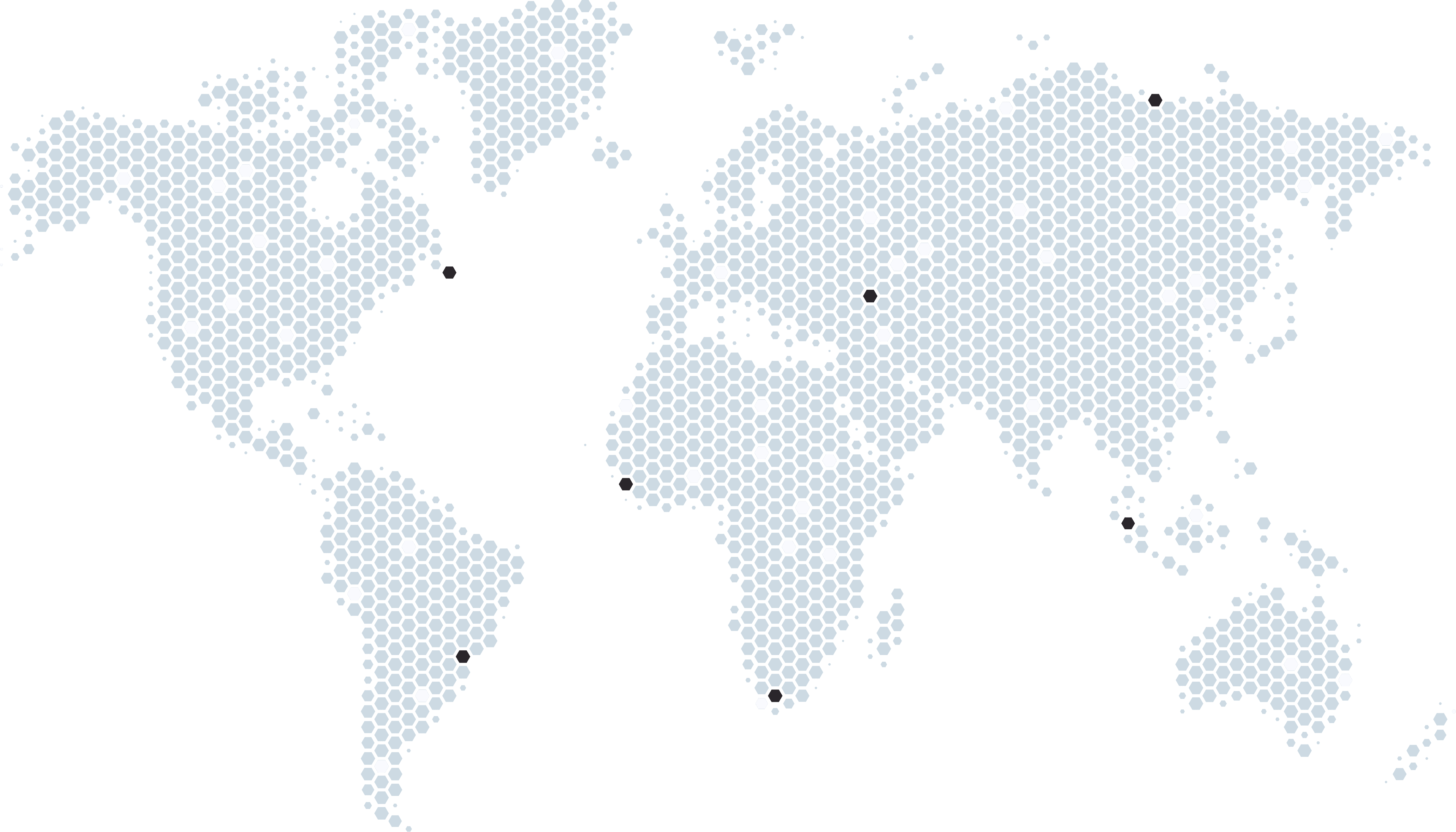 Outline of a world map in soft blue against a darker blue background, highlighting global geography.