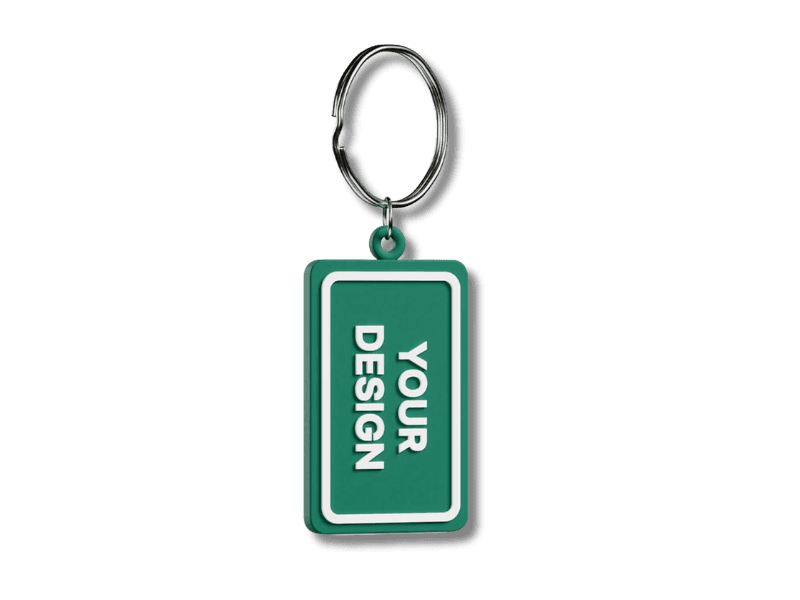 Soft Rubber Company Logo Keychain