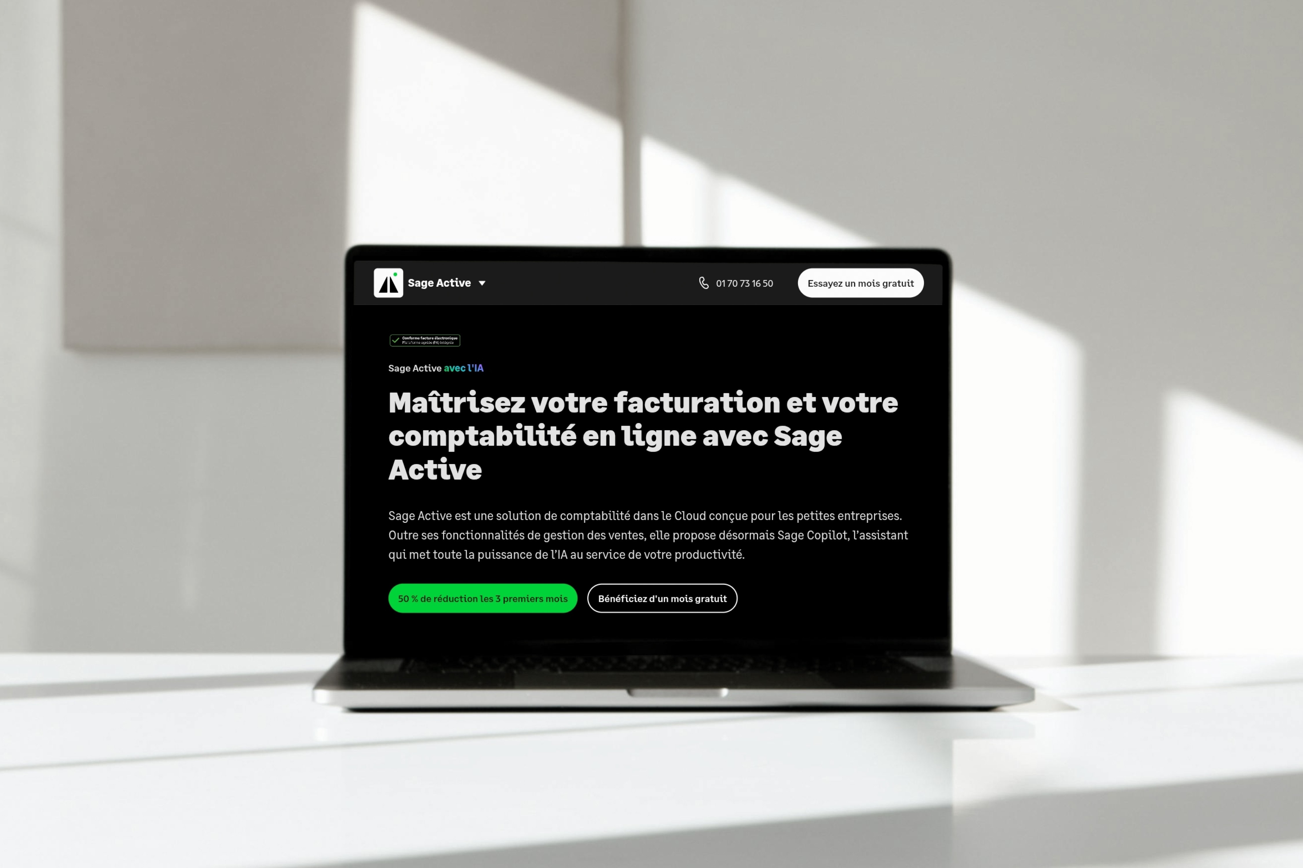 Maîtrisez votre facturation et votre comptabilité en ligne avec Sage Active.