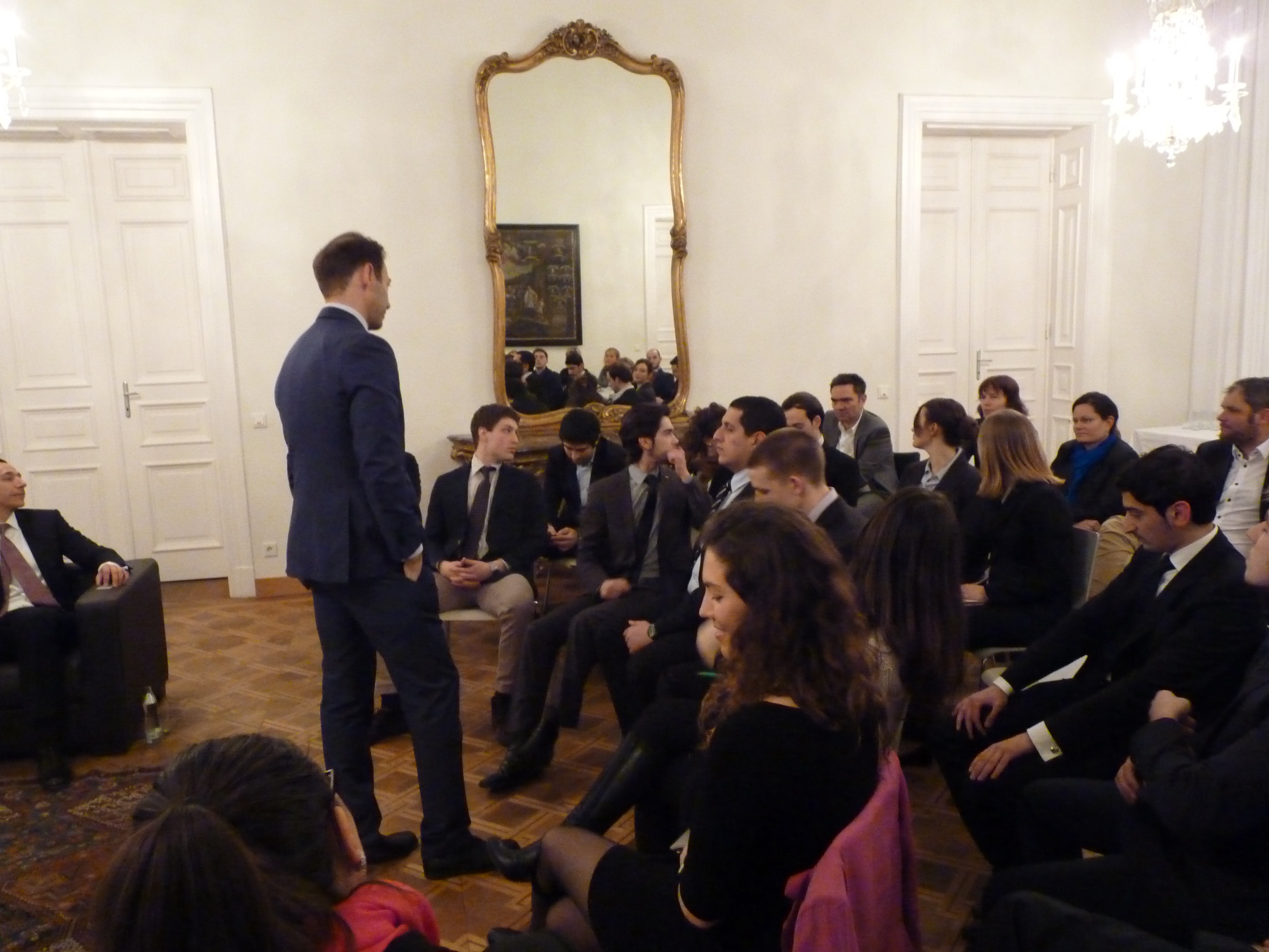 LBS Placement Center, Meeting Dr. Brandstetter, CEO of UNIQA talks to LBS students