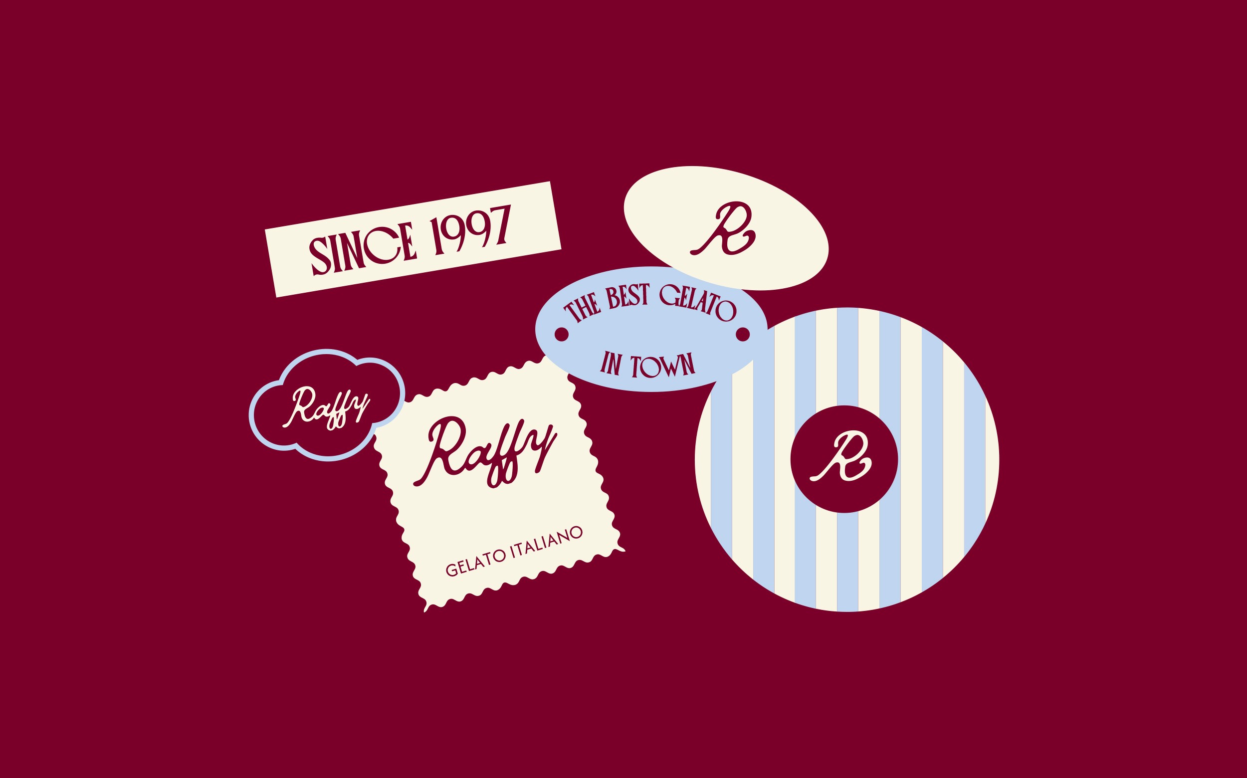 stickers for gelato brand