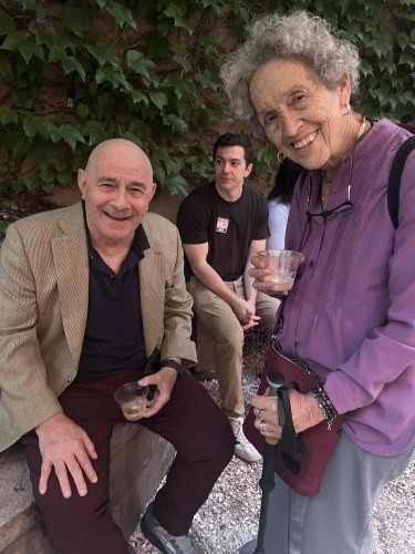 Former New York City Council members Sal Albanese and Ruth Messinger at a victory party for Brad Lander, who won the Democratic nomination for New York’s 10th Congressional District, June 23, 2026. Photo courtesy of Debra Nussbaum Cohen.