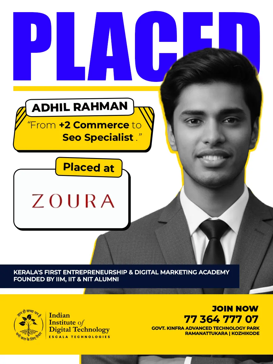 Success story of student placed at Glenearth Constructions from our academy Institute of Digital Technology Escala Technologies.